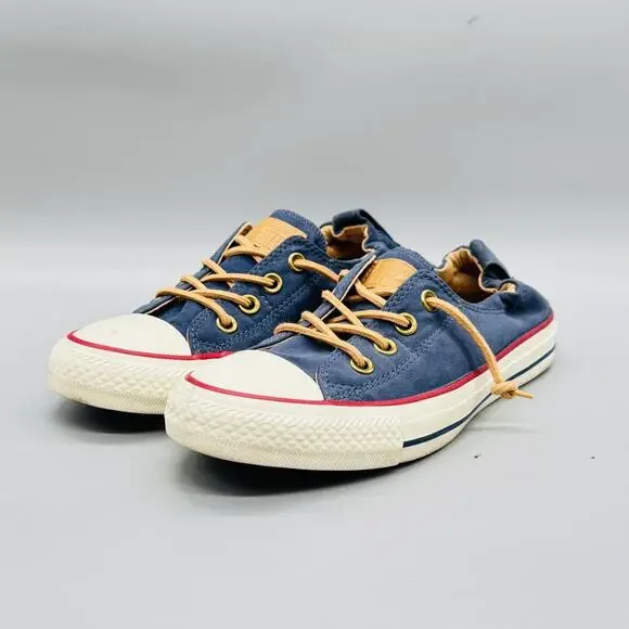 Converse Shoes Womens 7 Blue Canvas All Star Shoreline Slip On Sneakers Casual - Picture 3 of 10